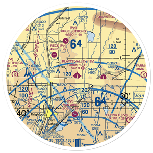 Platte Valley Airpark (18V) VFR Sectional Sticker (30 mile)