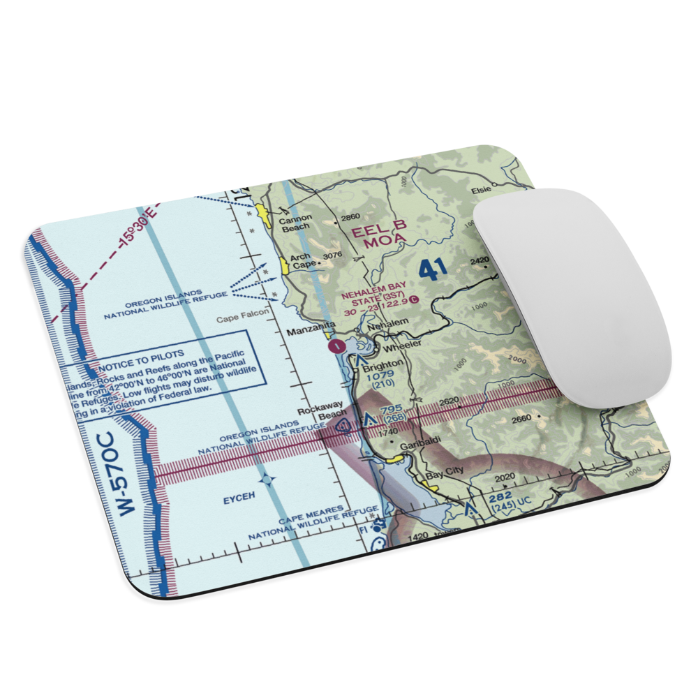 Nehalem Bay State Airport (3S7) VFR Sectional Mouse Pad 