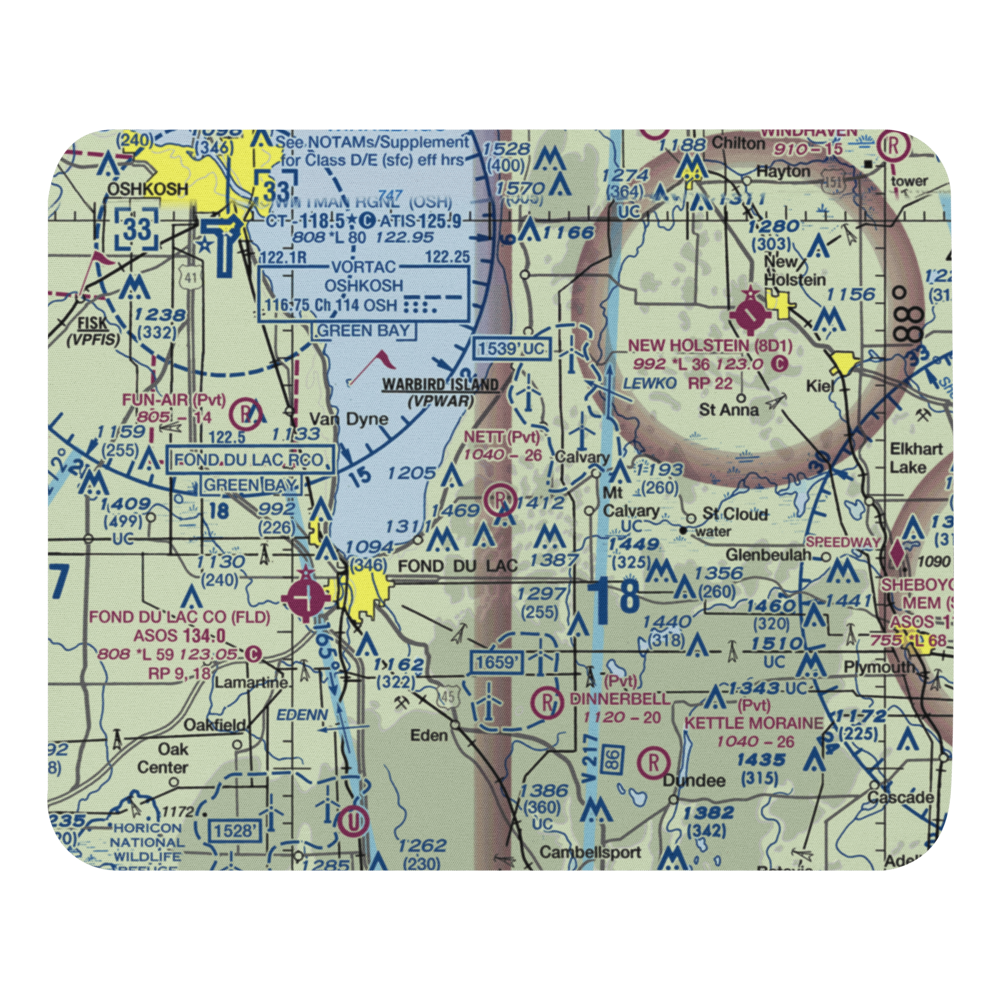 Nett Construction Airport (7WI9) VFR Sectional Mouse Pad 