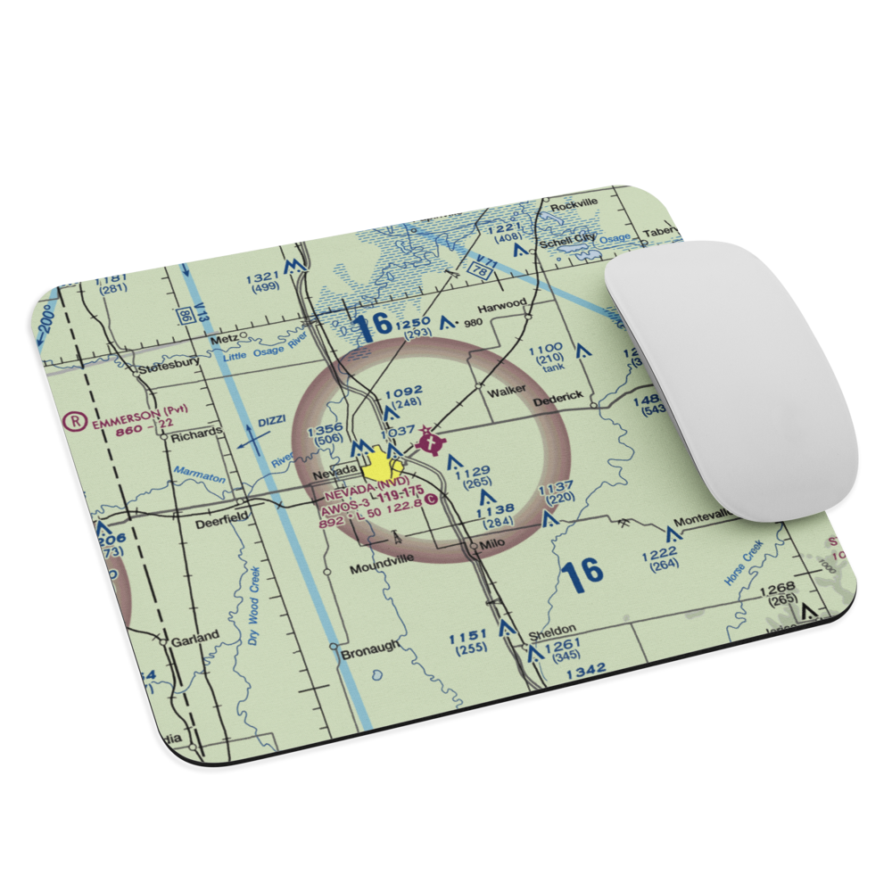 Nevada Municipal Airport (NVD) VFR Sectional Mouse Pad 