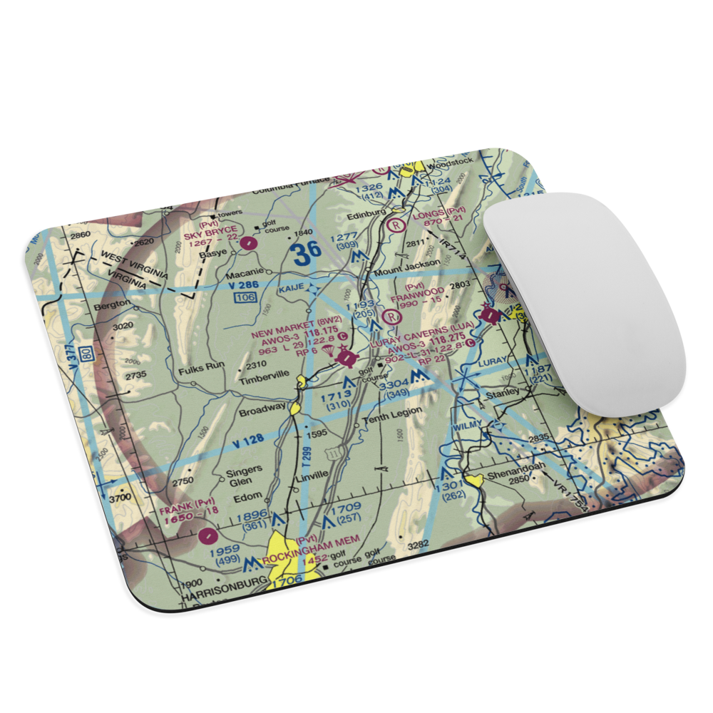 New Market Airport (8W2) VFR Sectional Mouse Pad 