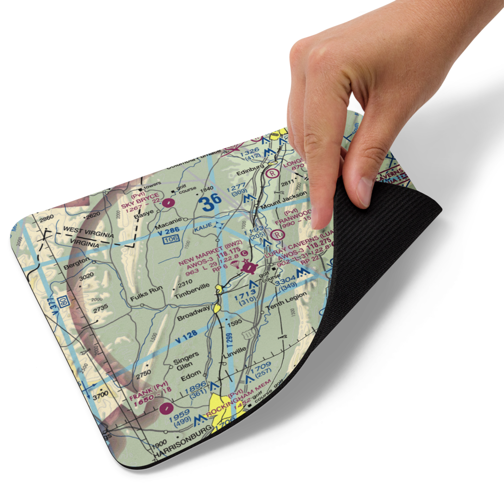 New Market Airport (8W2) VFR Sectional Mouse Pad 