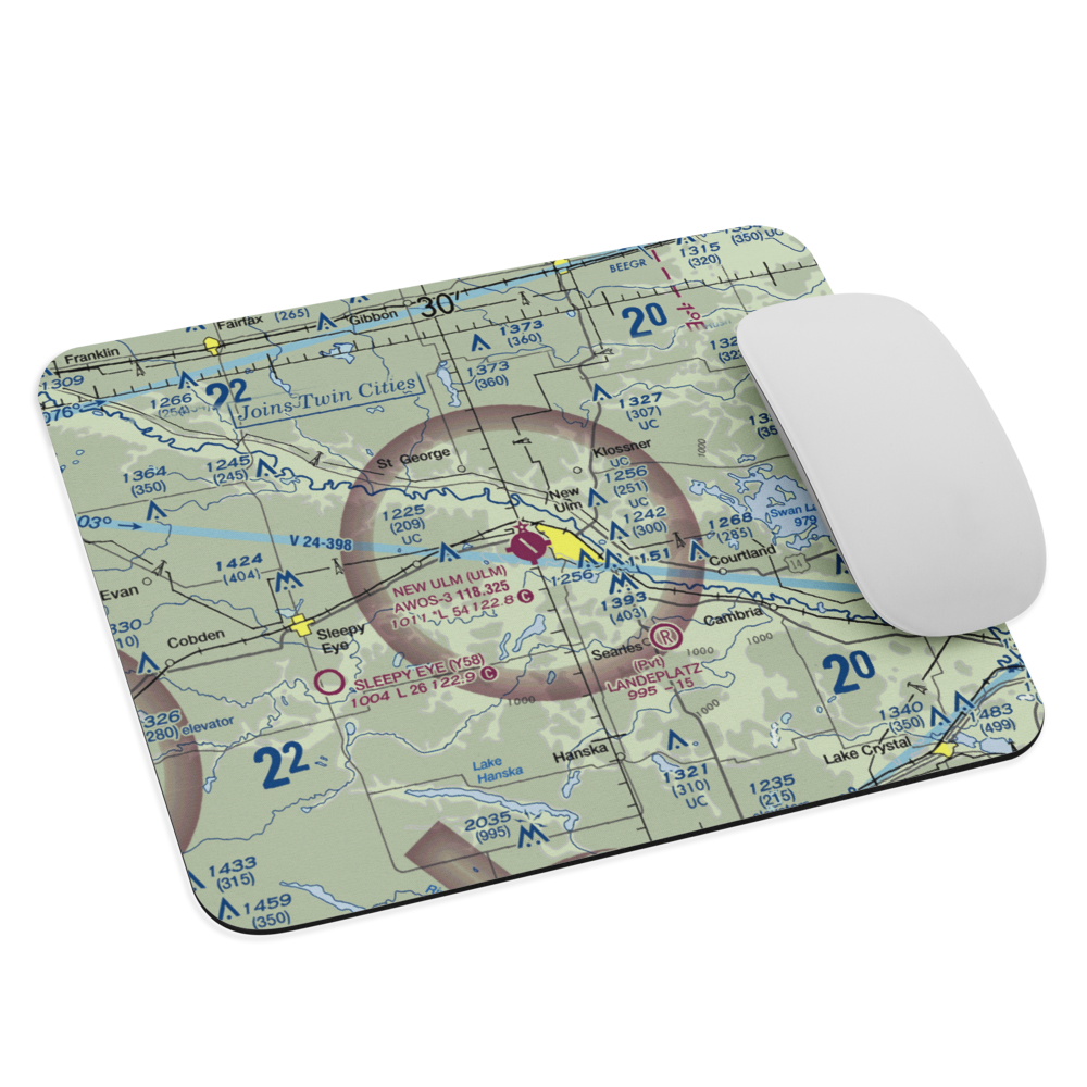 New Ulm Municipal Airport (ULM) VFR Sectional Mouse Pad 