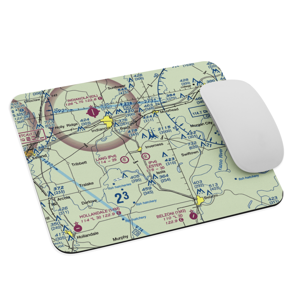 Newell Flying Service Airport (MS20) VFR Sectional Mouse Pad 