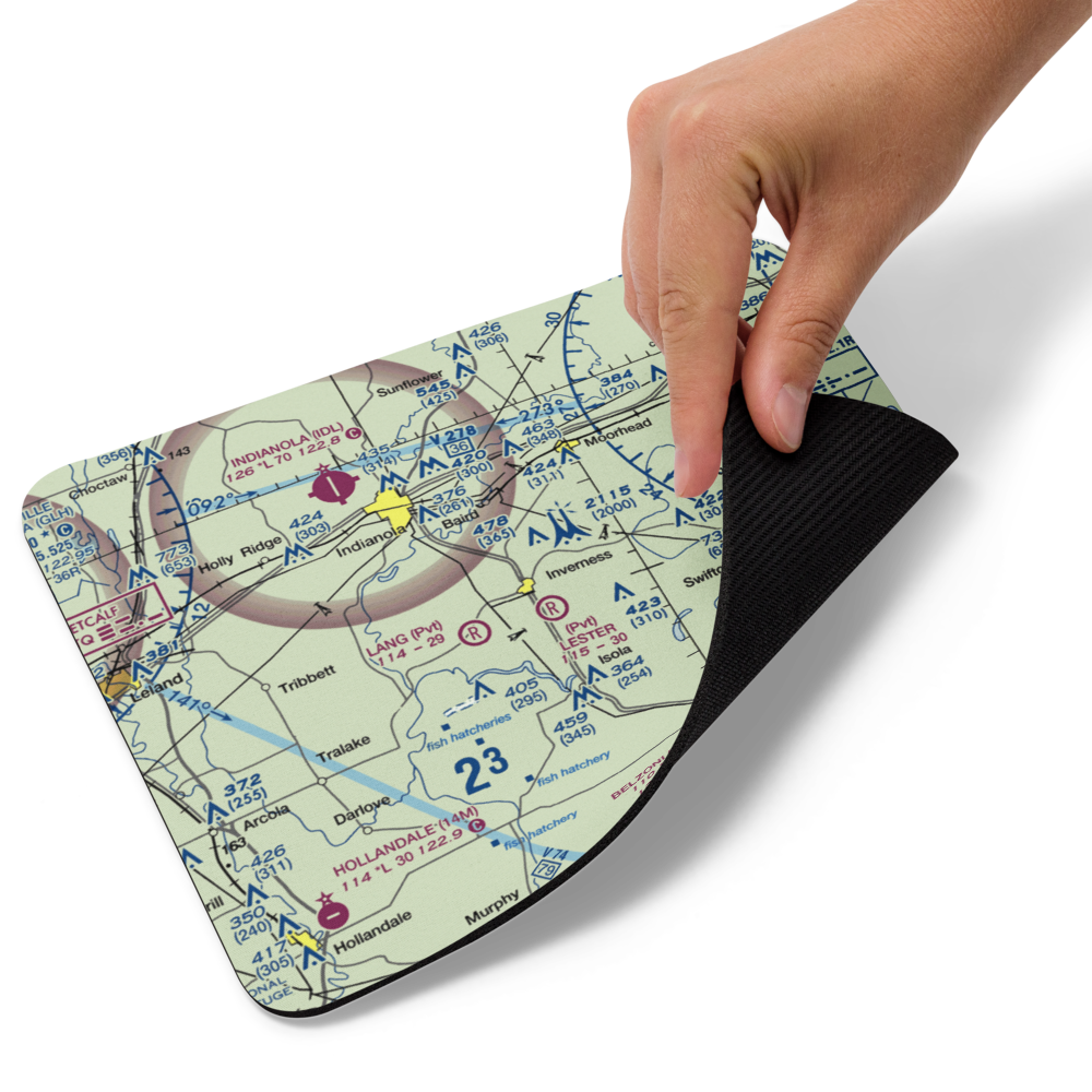 Newell Flying Service Airport (MS20) VFR Sectional Mouse Pad 