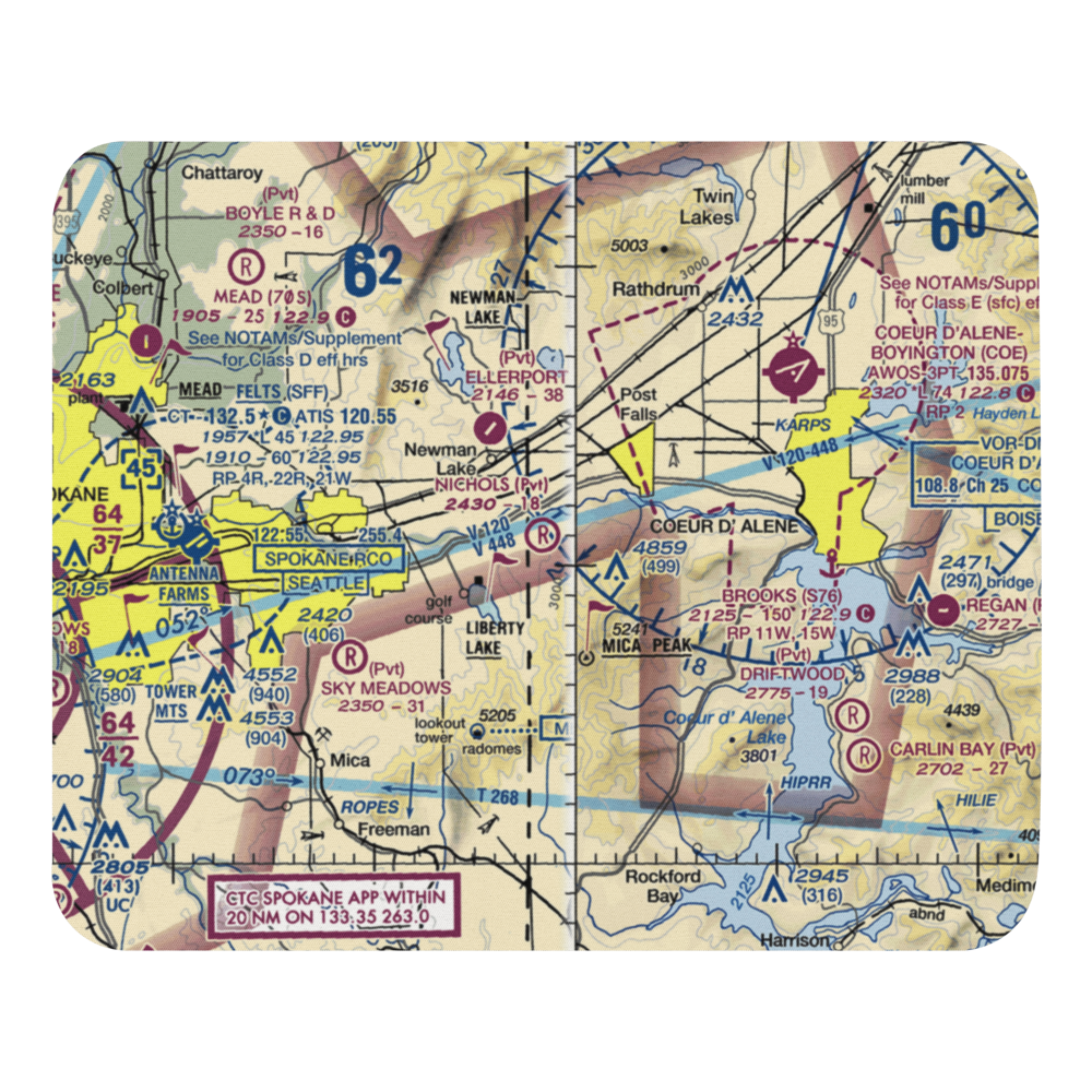 Nichols Ranch Airport (ID07) VFR Sectional Mouse Pad 