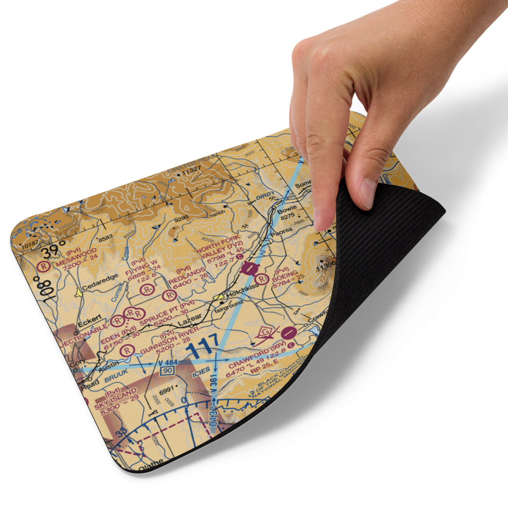 North Fork Valley Airport (7V2) VFR Sectional Mouse Pad 