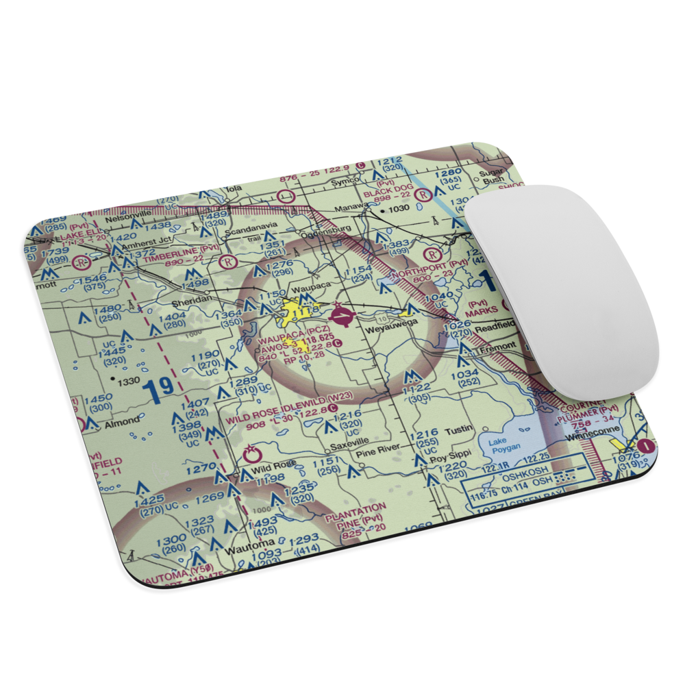 Northern Lite Airport (00WI) VFR Sectional Mouse Pad 