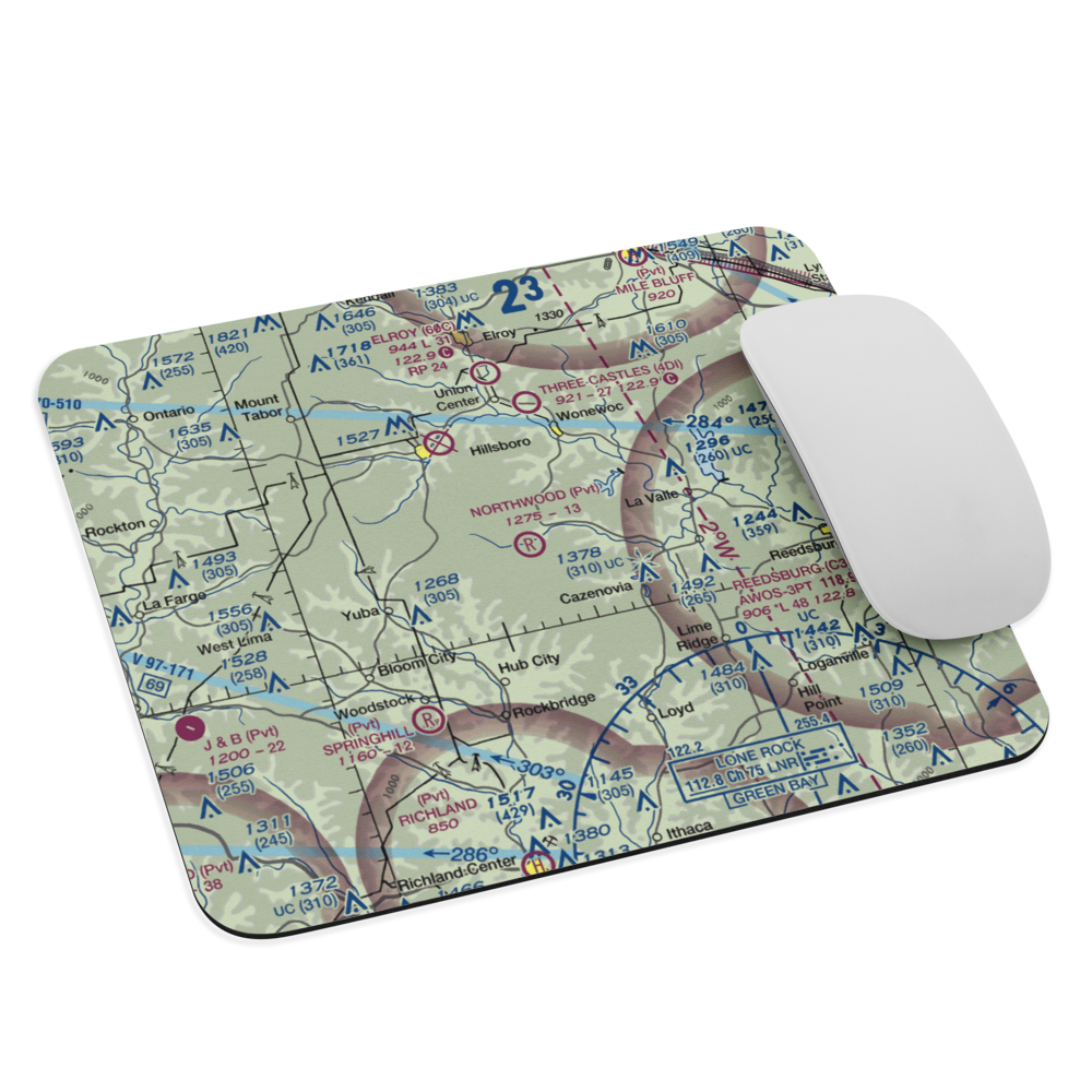Northwood Airstrip (WI54) VFR Sectional Mouse Pad 