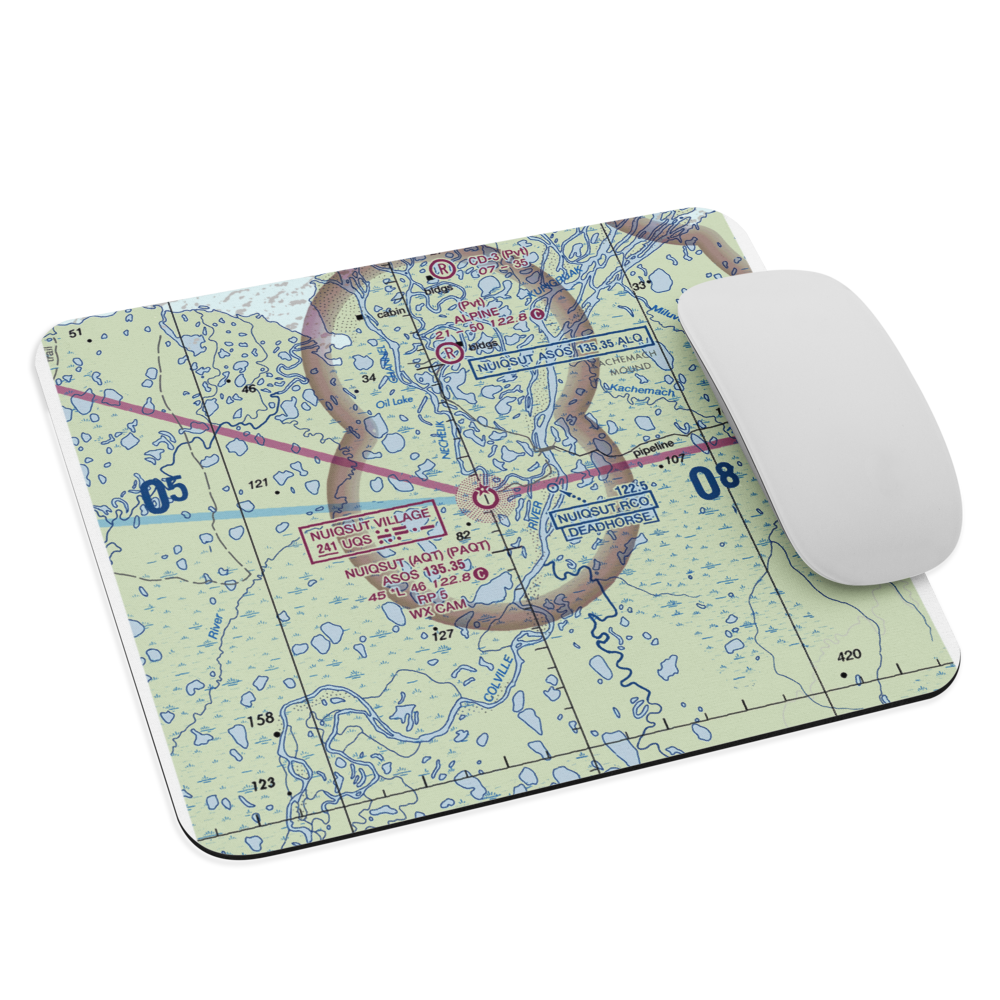 Nuiqsut Airport (AQT) VFR Sectional Mouse Pad 