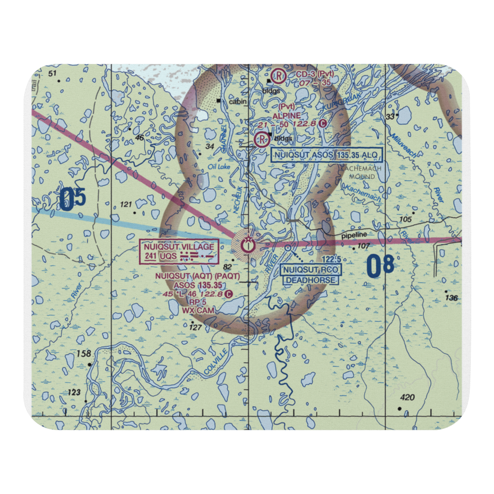 Nuiqsut Airport (AQT) VFR Sectional Mouse Pad 