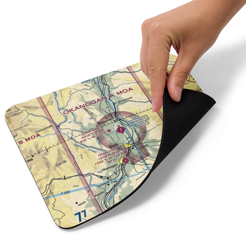 Omak Airport (OMK) VFR Sectional Mouse Pad 