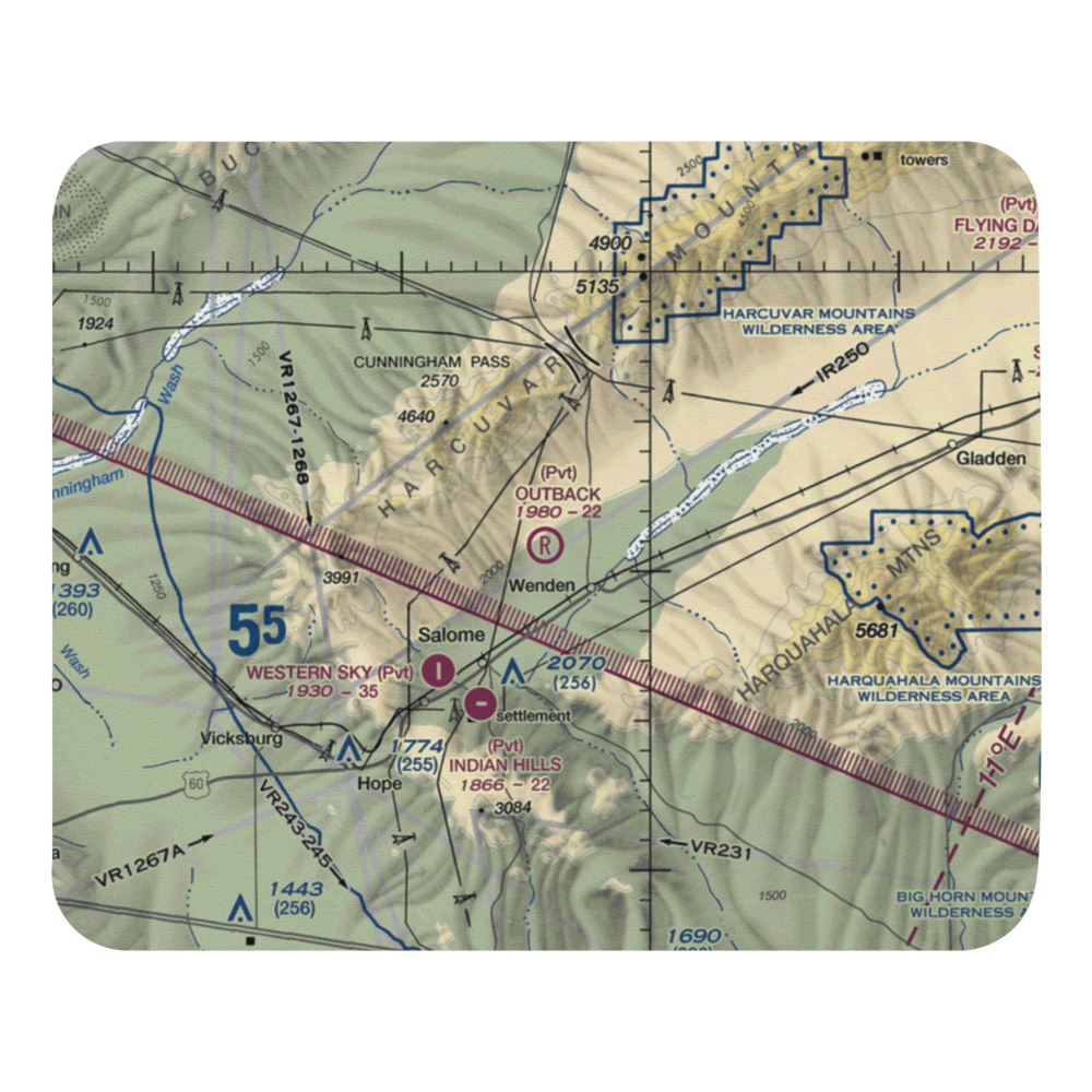 Outback Ranch Airstrip (AZ01) VFR Sectional Mouse Pad 