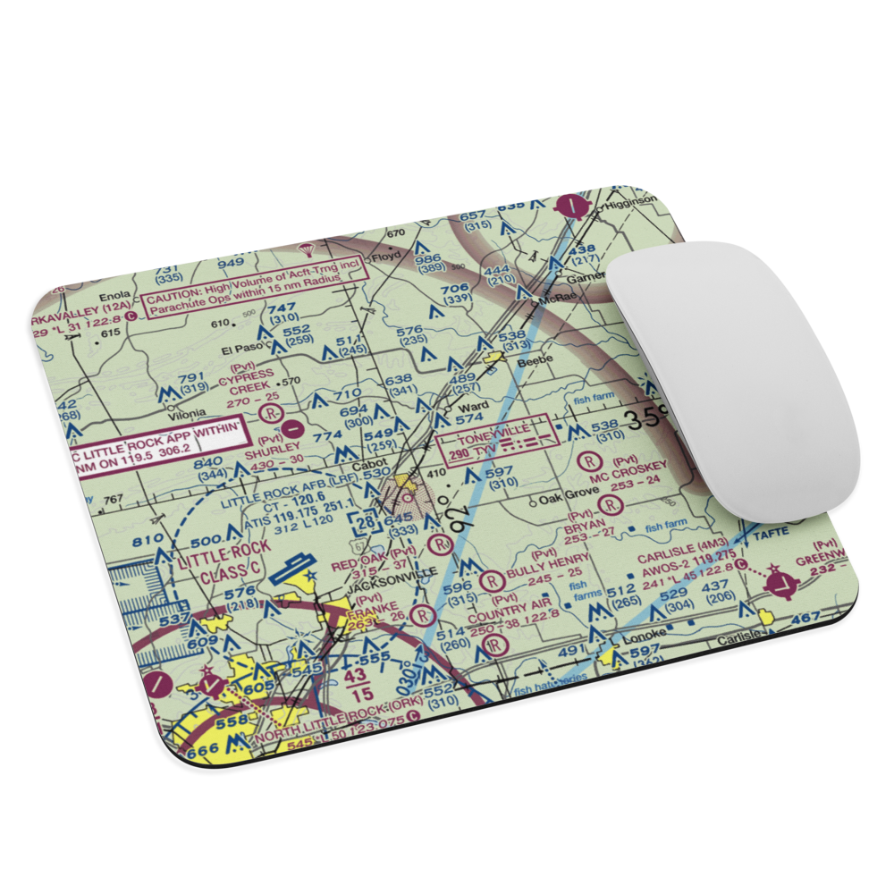 Overturf Field (OVERTF) VFR Sectional Mouse Pad 