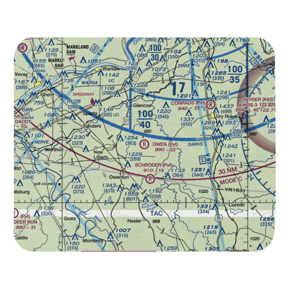 Owen Air Park (0KY0) VFR Sectional Mouse Pad 