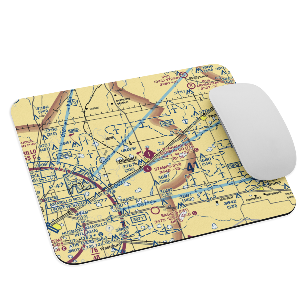 Panhandle Carson County Airport (T45) VFR Sectional Mouse Pad 