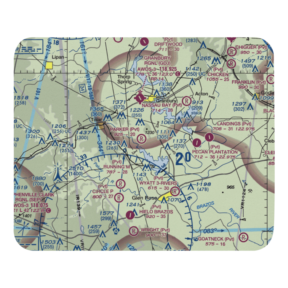 Parker Airport (TS89) VFR Sectional Mouse Pad 