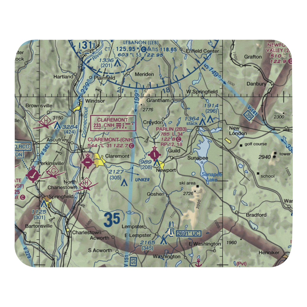 Parlin Field (2B3) VFR Sectional Mouse Pad 