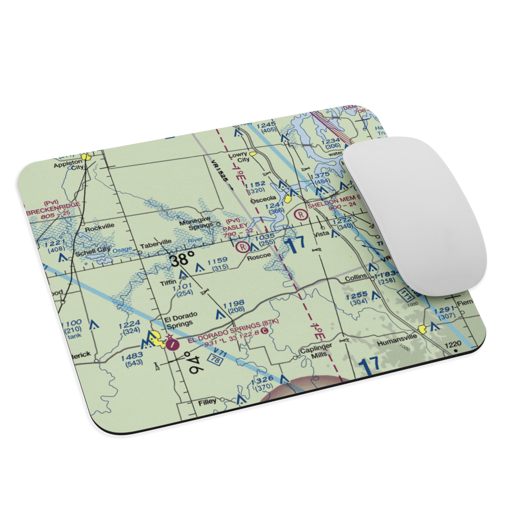 Pasley Airport (28MO) VFR Sectional Mouse Pad 