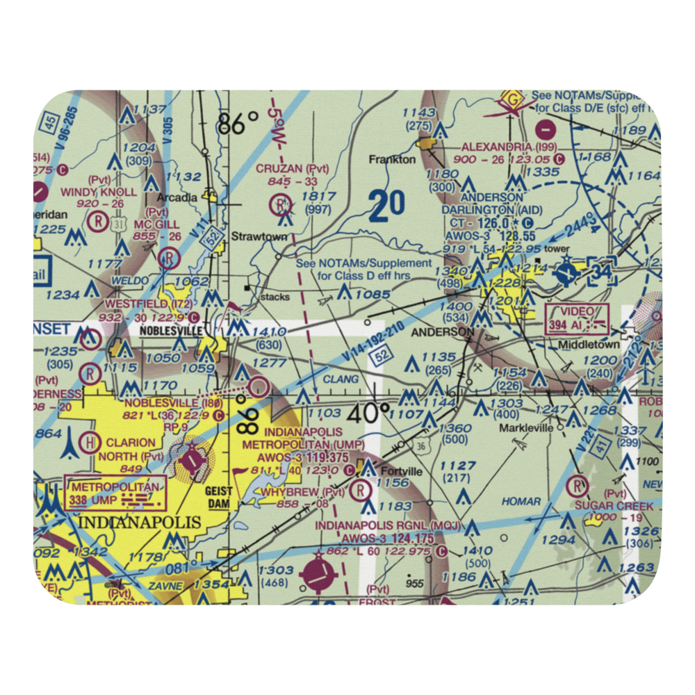 Pat Robinson Airport (66II) VFR Sectional Mouse Pad 