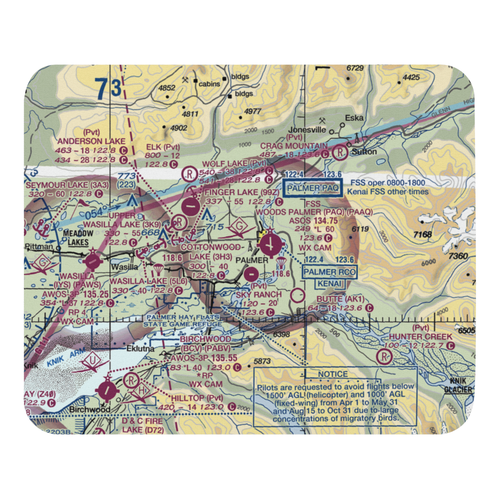 Pat-Mar Strip (AK63) VFR Sectional Mouse Pad 