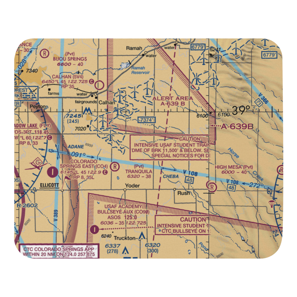 Peakview Airport (97CO) VFR Sectional Mouse Pad 