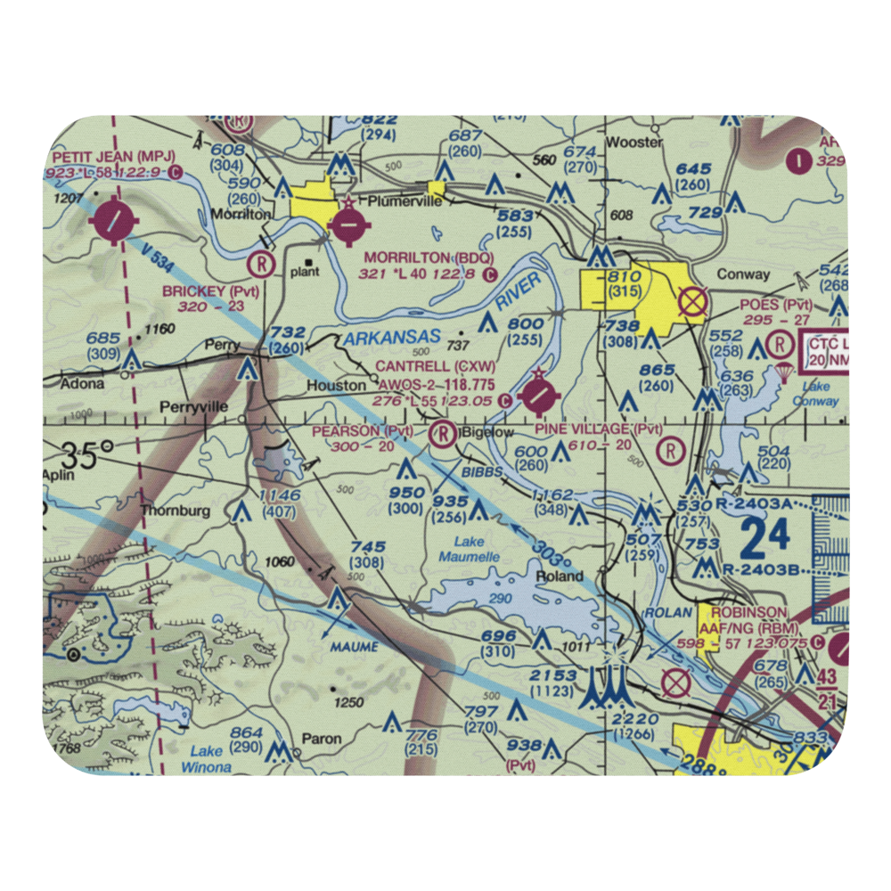 Pearson Field (AR13) VFR Sectional Mouse Pad 