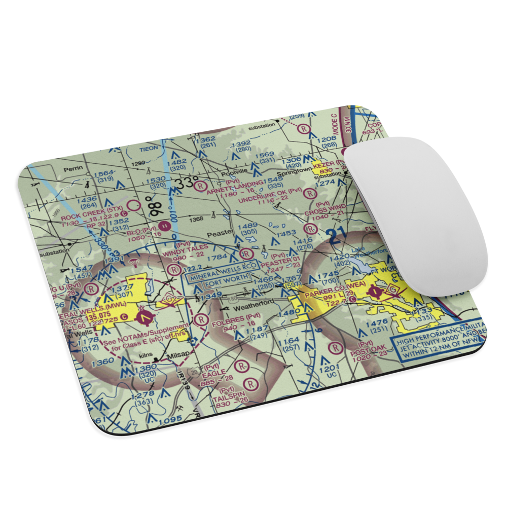 Peaster 01 Airport (XS53) VFR Sectional Mouse Pad 