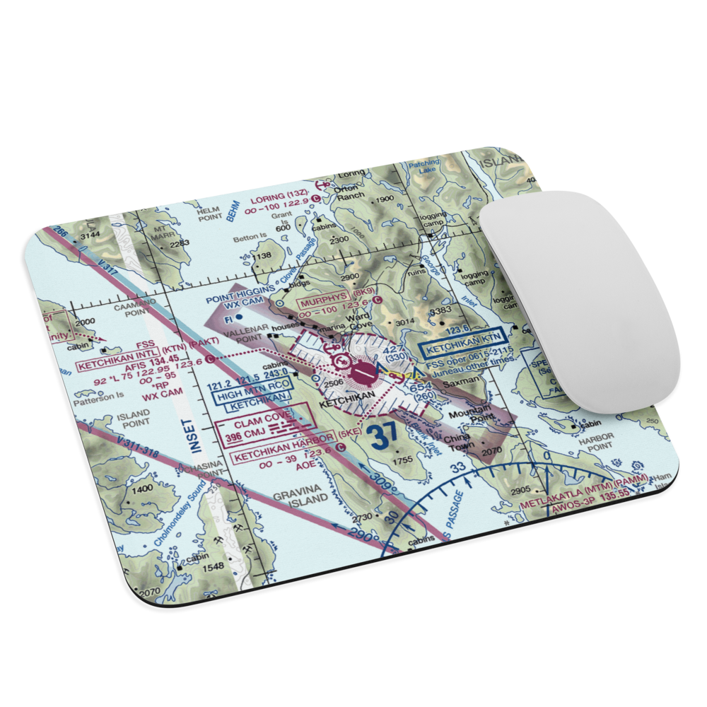 Peninsula Point Pullout Seaplane Base (9C0) VFR Sectional Mouse Pad 