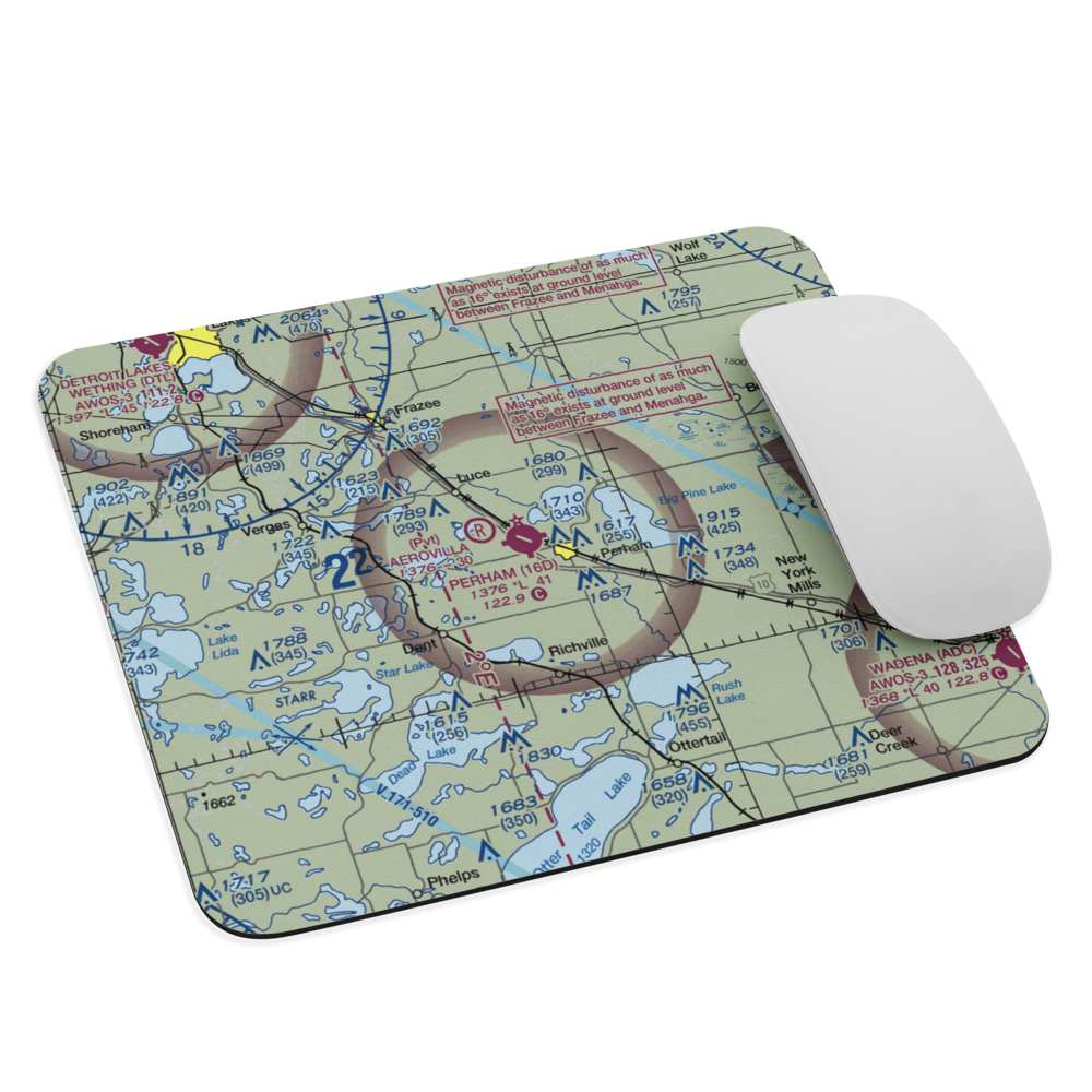 Perham Municipal Airport (16D) VFR Sectional Mouse Pad 