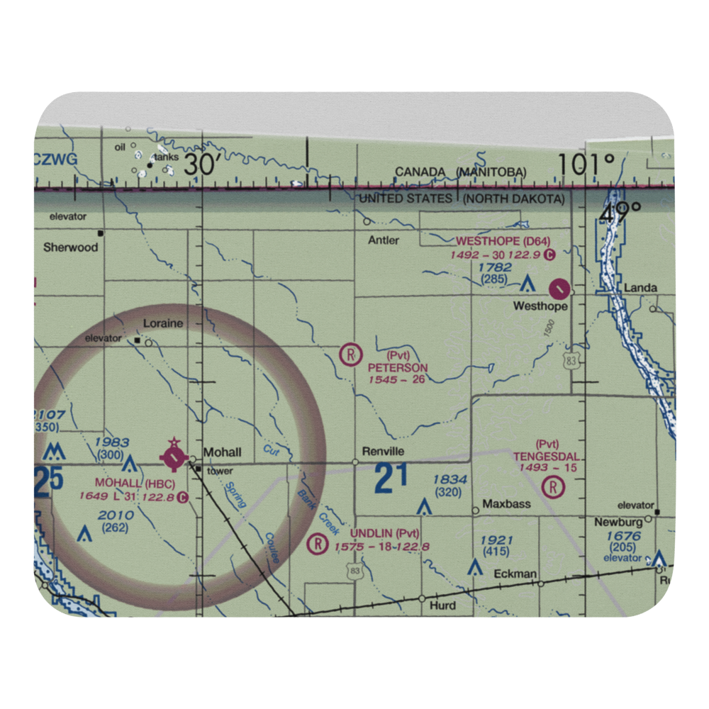 Peterson Airstrip (4NA3) VFR Sectional Mouse Pad 