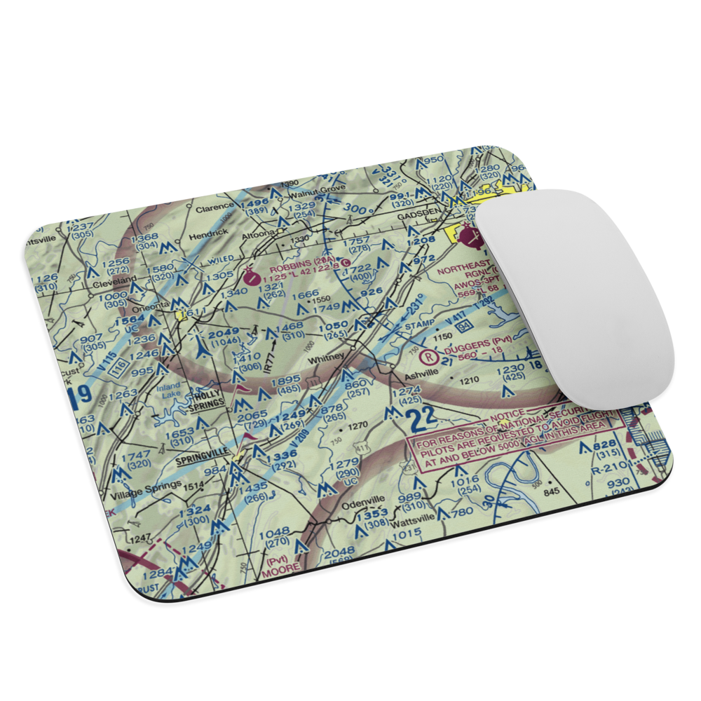 Peterson Field (7AL2) VFR Sectional Mouse Pad 