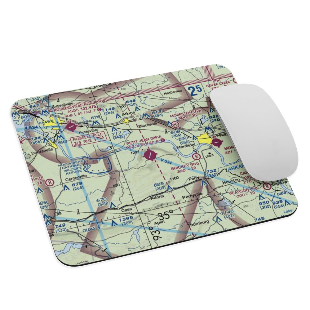 Petit Jean Park Airport (MPJ) VFR Sectional Mouse Pad 