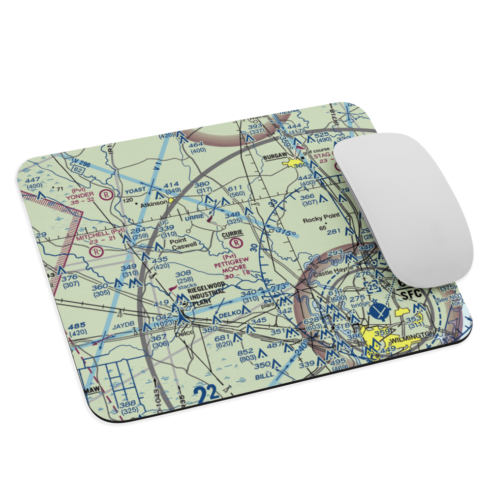 Pettigrew Moore Aerodrome (33NC) VFR Sectional Mouse Pad 