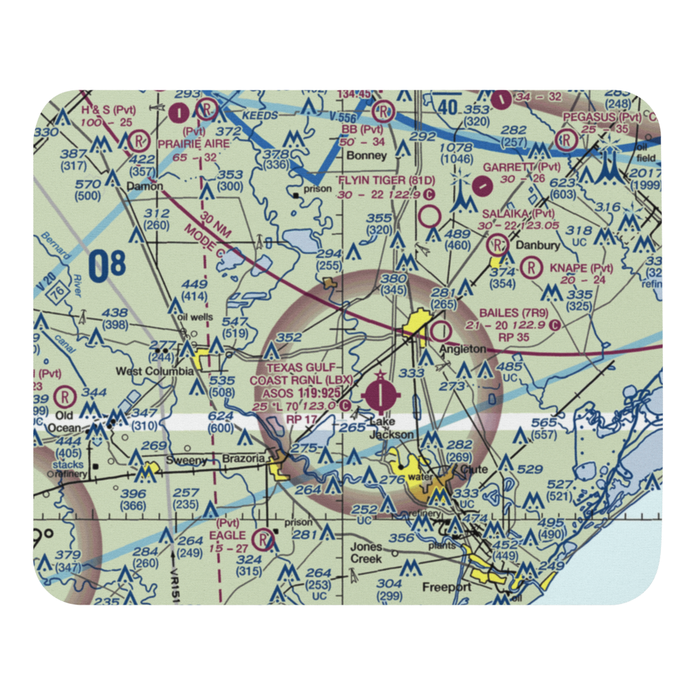Phillips Corporation Airport (46TX) VFR Sectional Mouse Pad 