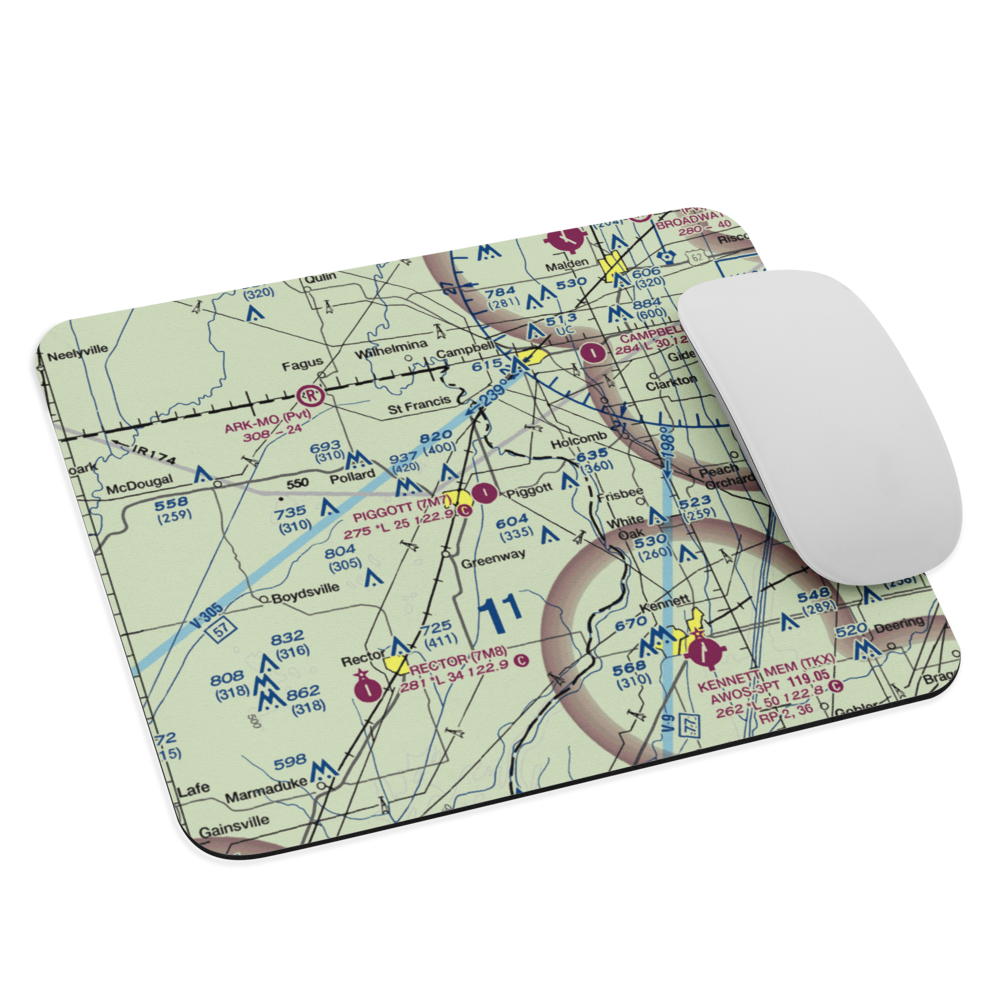 Piggott Municipal Airport (7M7) VFR Sectional Mouse Pad 