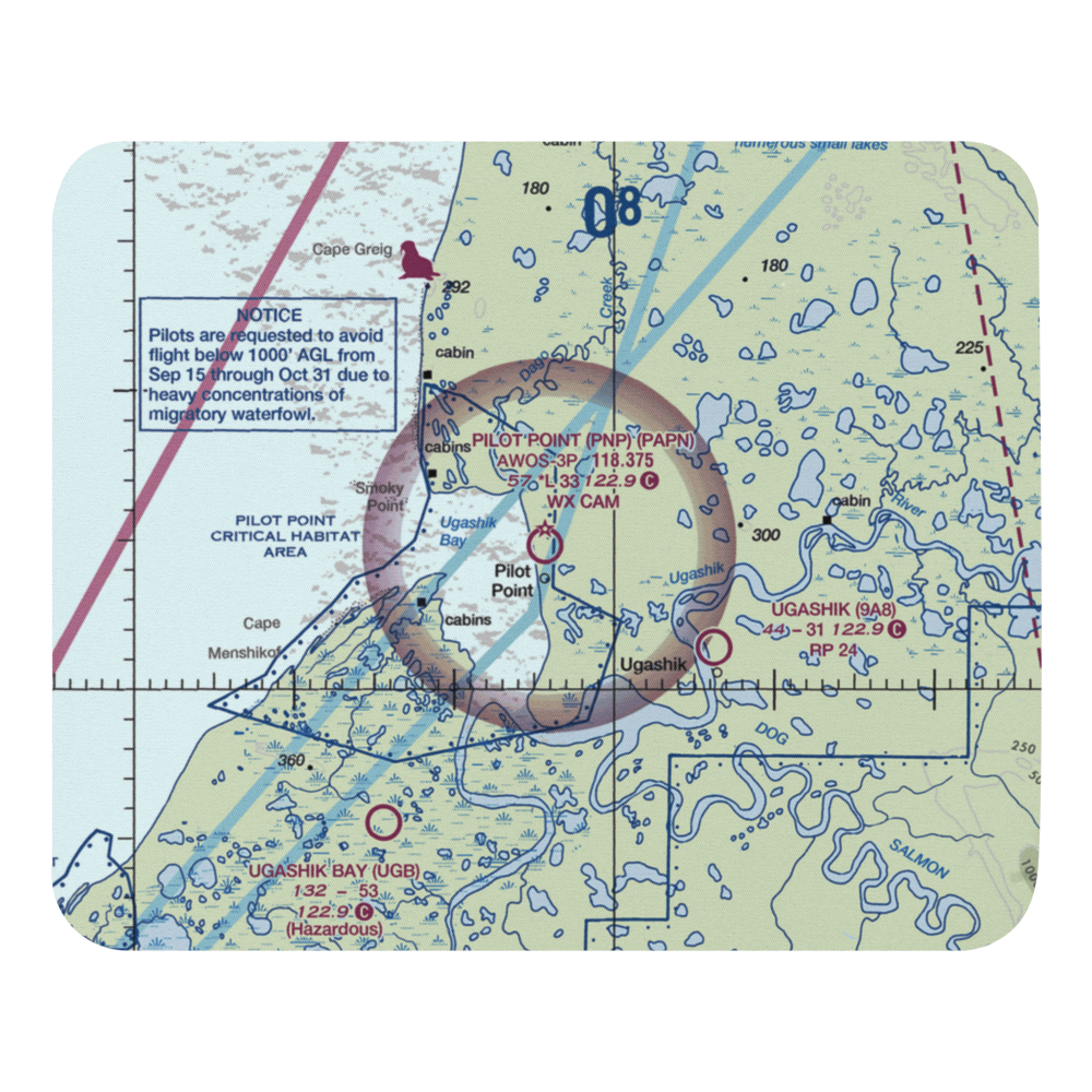 Pilot Point Airport (PNP) VFR Sectional Mouse Pad 