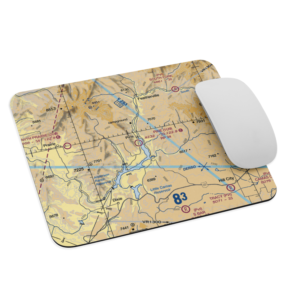 Pine Airport (1U9) VFR Sectional Mouse Pad 