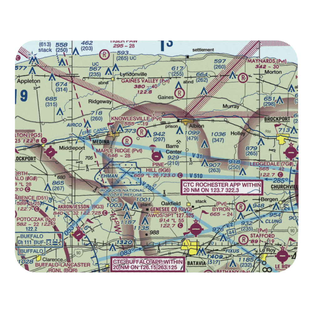 Pine Hill Airport (9G6) VFR Sectional Mouse Pad 