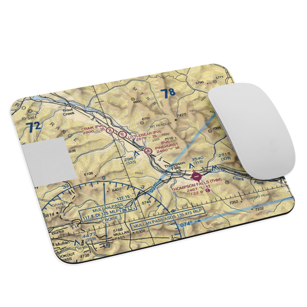 Pinehurst Ranch Airport (0MT7) VFR Sectional Mouse Pad 