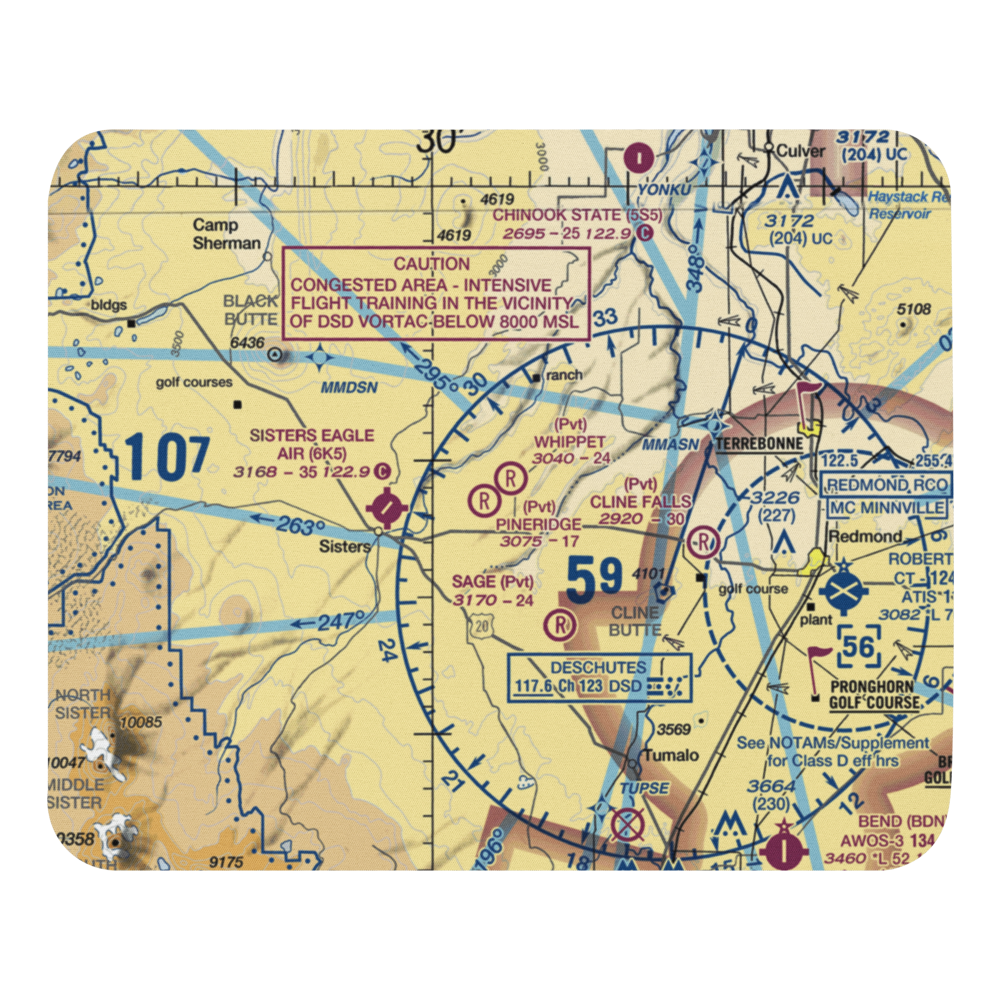 Pineridge Ranch Airport (7OR4) VFR Sectional Mouse Pad 