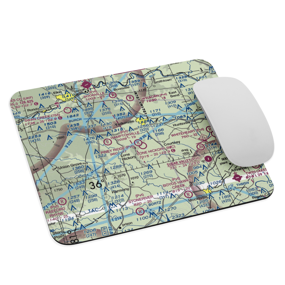 Piney Ridge Airport (NC42) VFR Sectional Mouse Pad 