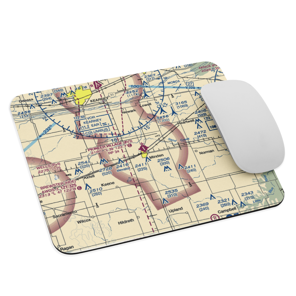 Pioneer Village Field (0V3) VFR Sectional Mouse Pad 
