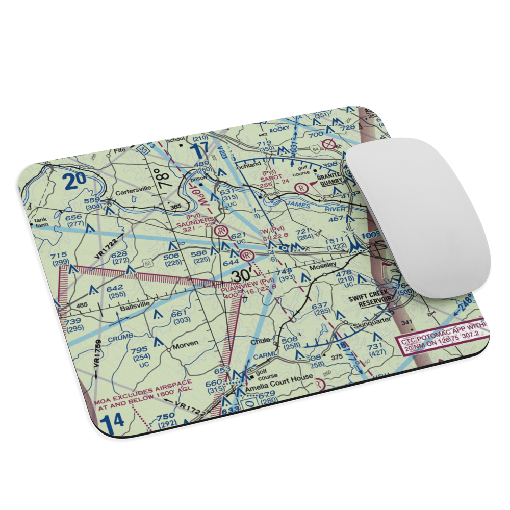 Plainview Airport (VA94) VFR Sectional Mouse Pad 