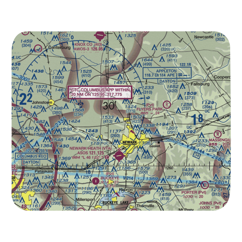 Planevue Airport (OH99) VFR Sectional Mouse Pad 
