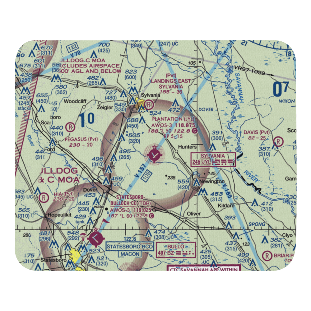 Plantation Airpark (JYL) VFR Sectional Mouse Pad 