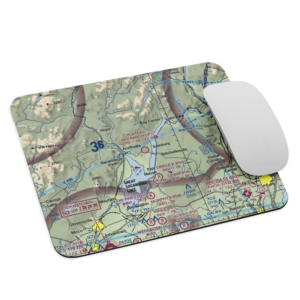 Plateau Sky Ranch Airport (1F2) VFR Sectional Mouse Pad 
