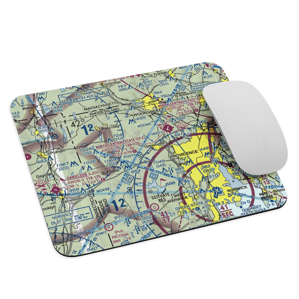 Plouffe Landing Seaplane Base (RI28) VFR Sectional Mouse Pad 