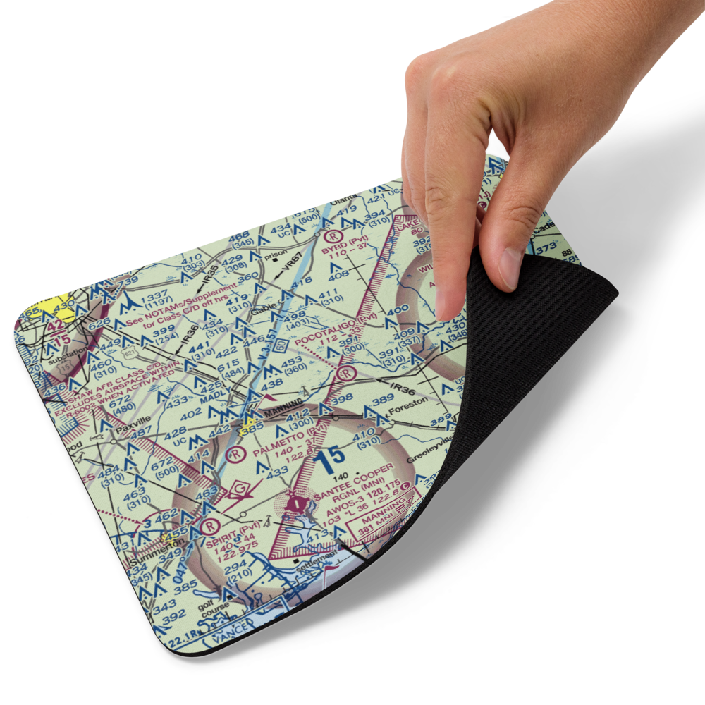 Pocotaligo Airport (SC38) VFR Sectional Mouse Pad 