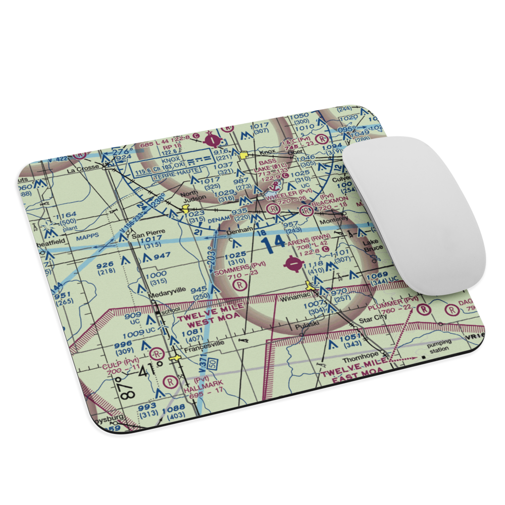 Podell Airport (IN76) VFR Sectional Mouse Pad 